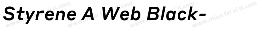 Styrene A Web Black字体转换